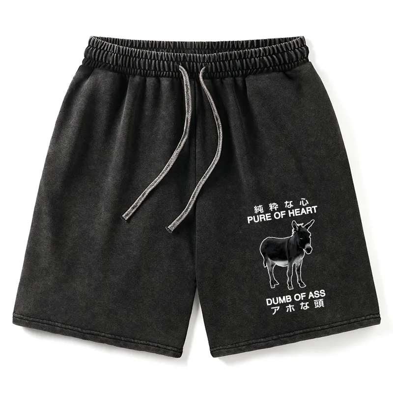 Tokyo-Tiger Pure Of Heart Dumb Of Ass Washed Shorts