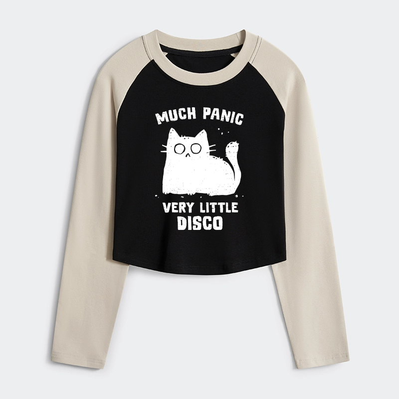 Tokyo-Tiger More Disco Funny Women's Crop Raglan T-Shirt