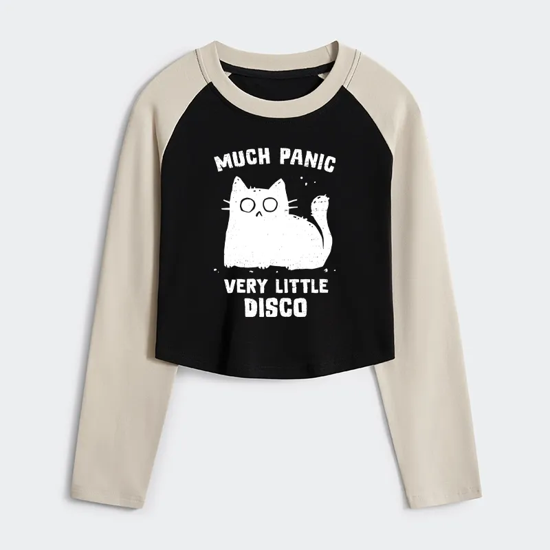 Tokyo-Tiger More Disco Funny Women's Crop Raglan T-Shirt