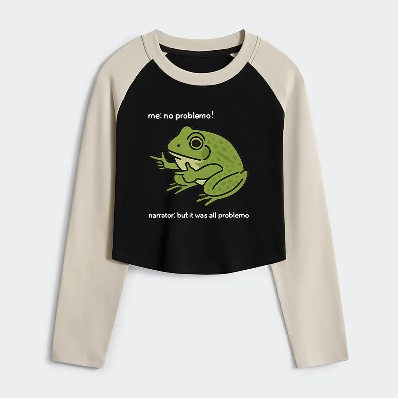 Tokyo-Tiger Stupid Frog Meme Women's Crop Raglan T-Shirt