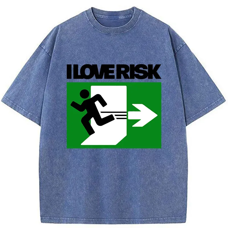 Tokyo-Tiger I Love Risk Washed T-Shirt