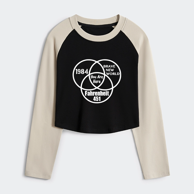 Tokyo-Tiger Multidimensional Thinking And Rebellion Women's Crop Raglan T-Shirt