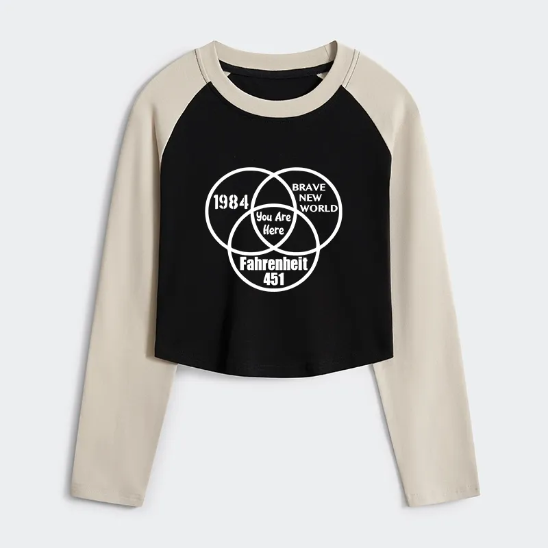 Tokyo-Tiger Multidimensional Thinking And Rebellion Women's Crop Raglan T-Shirt