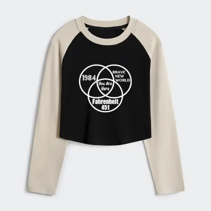 Tokyo-Tiger Multidimensional Thinking And Rebellion Women's Crop Raglan T-Shirt