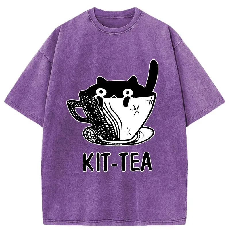Tokyo-Tiger Kit-Tea Washed T-Shirt