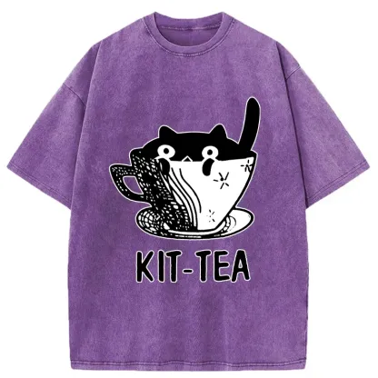 Tokyo-Tiger Kit-Tea Washed T-Shirt