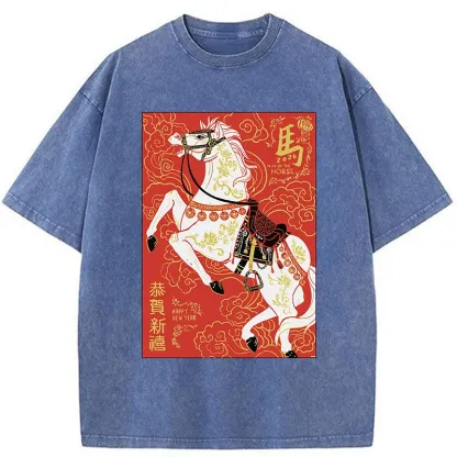 Tokyo-Tiger 2026 Year Of The Horse Washed T-Shirt