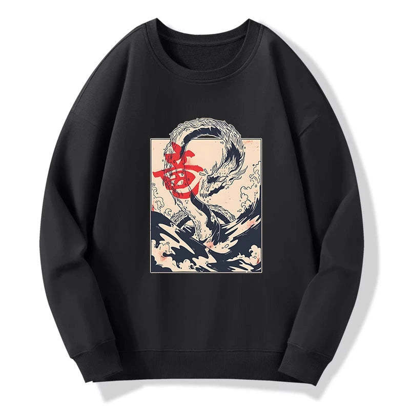 Tokyo-Tiger Sea Dragon Japanese Sweatshirt Sale