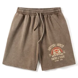 Image of Tokyo-Tiger Hattori Hanzo Sword Washed Shorts