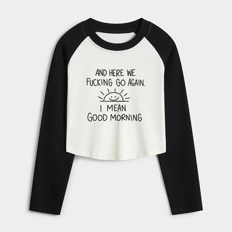 [Copy]Tokyo-Tiger Coffee Time Women's Crop Raglan T-Shirt