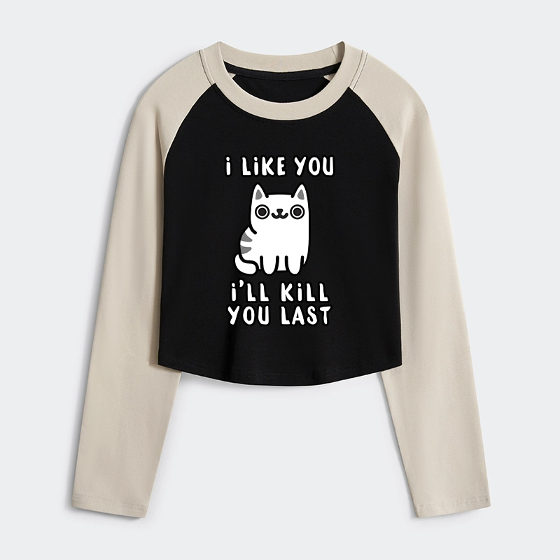 Tokyo-Tiger Cats And Humans Have A Love-hate Relationship Women's Crop Raglan T-Shirt