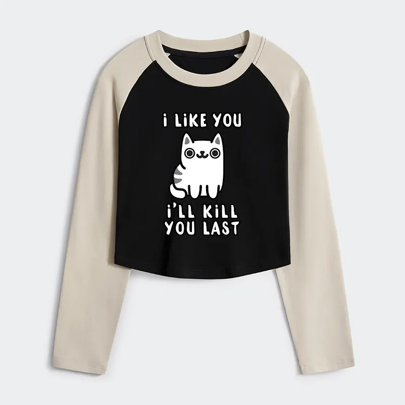 Tokyo-Tiger Cats And Humans Have A Love-hate Relationship Women's Crop Raglan T-Shirt
