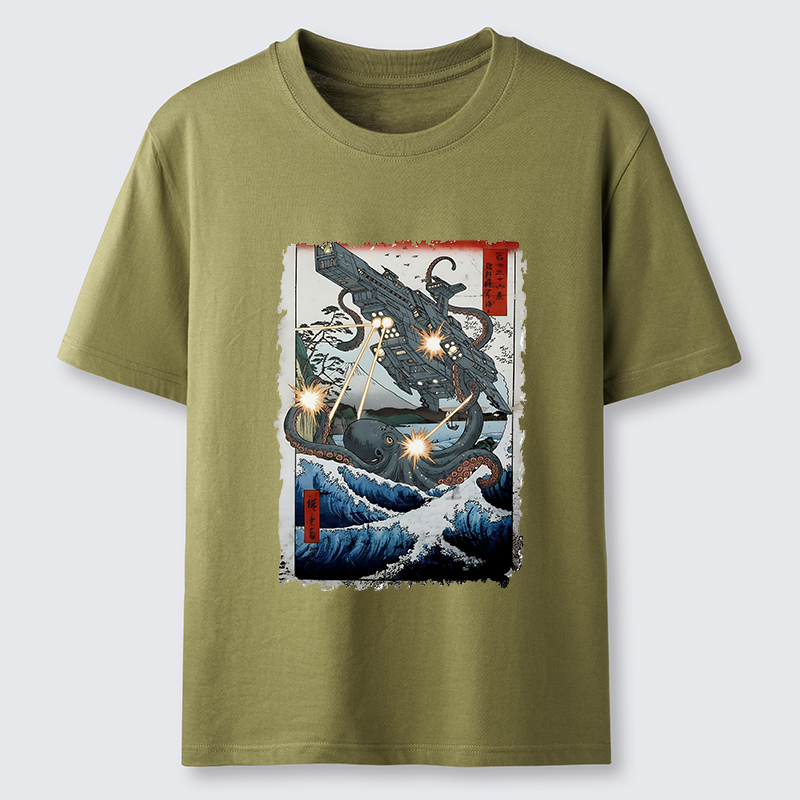 Tokyo-Tiger Octopus VS Spaceship Classic T-Shirt
