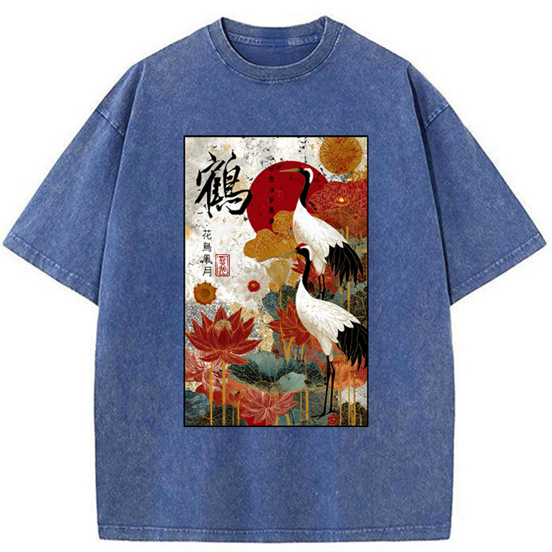 Tokyo-Tiger Under The Vermilion Sun Washed T-Shirt