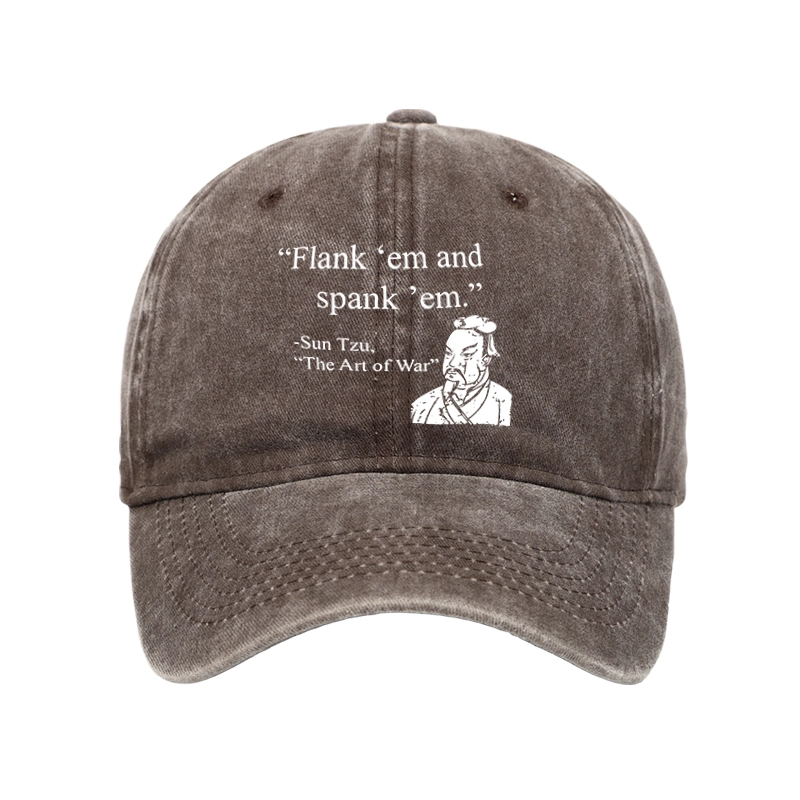 Tokyo-Tiger The Art Of War Funny Washed Cap