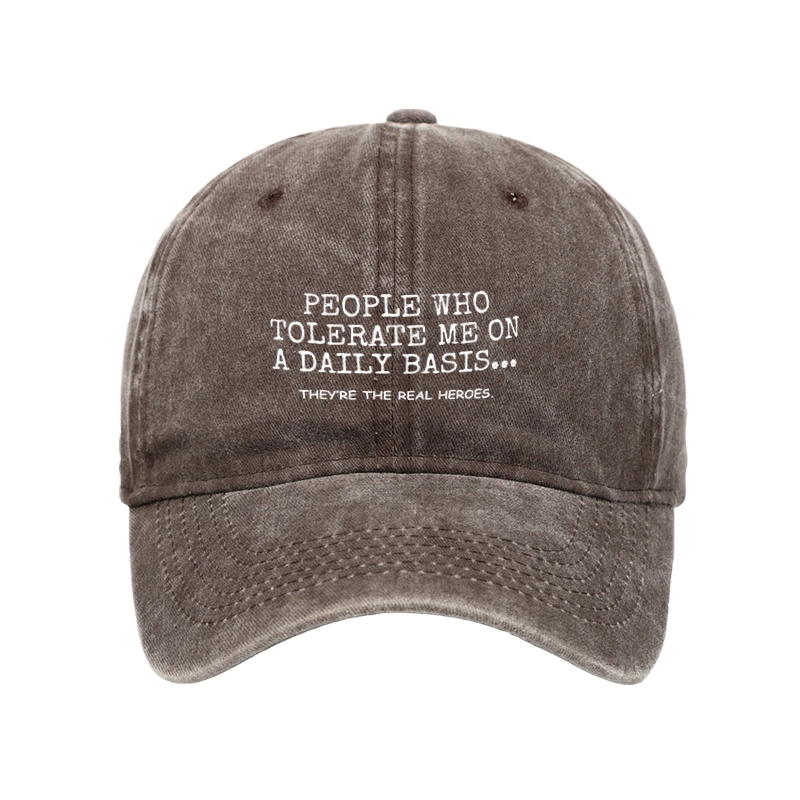 Tokyo-Tiger Anyone Who Puts Up With Me Is A Hero Washed Cap