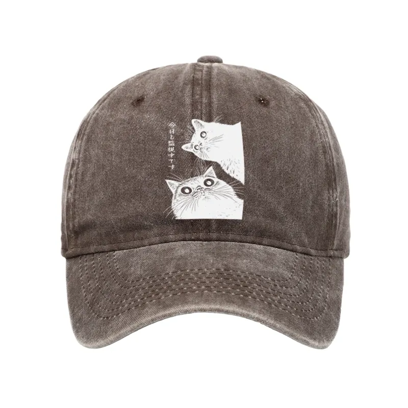 Tokyo-Tiger The Cat Is Watching Today Washed Cap