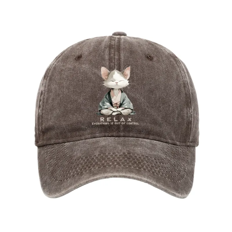 Tokyo-Tiger Zen Cat Relaxation，Everything's Out Of Control Washed Cap