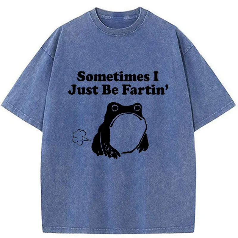 Tokyo-Tiger Farting Frog Washed T-Shirt