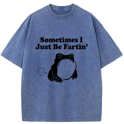 Tokyo-Tiger Farting Frog Washed T-Shirt