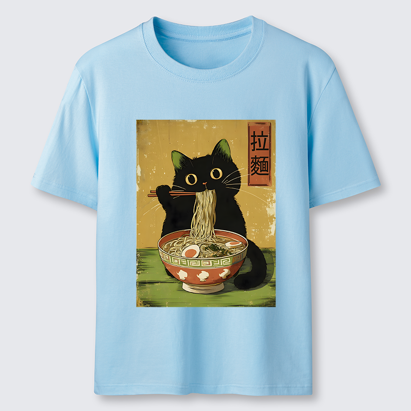 Tokyo-Tiger Vintage Japanese Cat Eating Ramen Classic T-Shirt