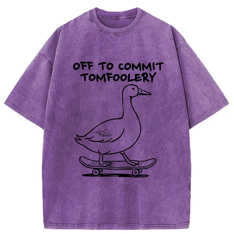 Tokyo-Tiger Goose Is Getting Ready To Cause Trouble Washed T-Shirt