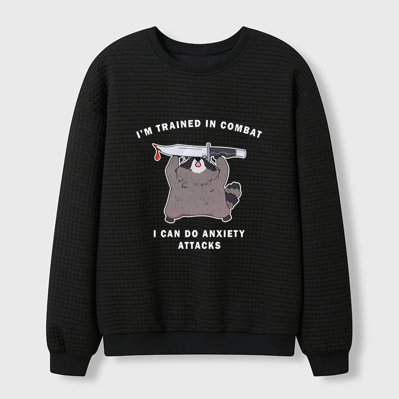 Tokyo-Tiger Coping With Anxiety Waffle Sweatshirt