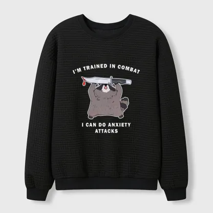 Tokyo-Tiger Coping With Anxiety Waffle Sweatshirt