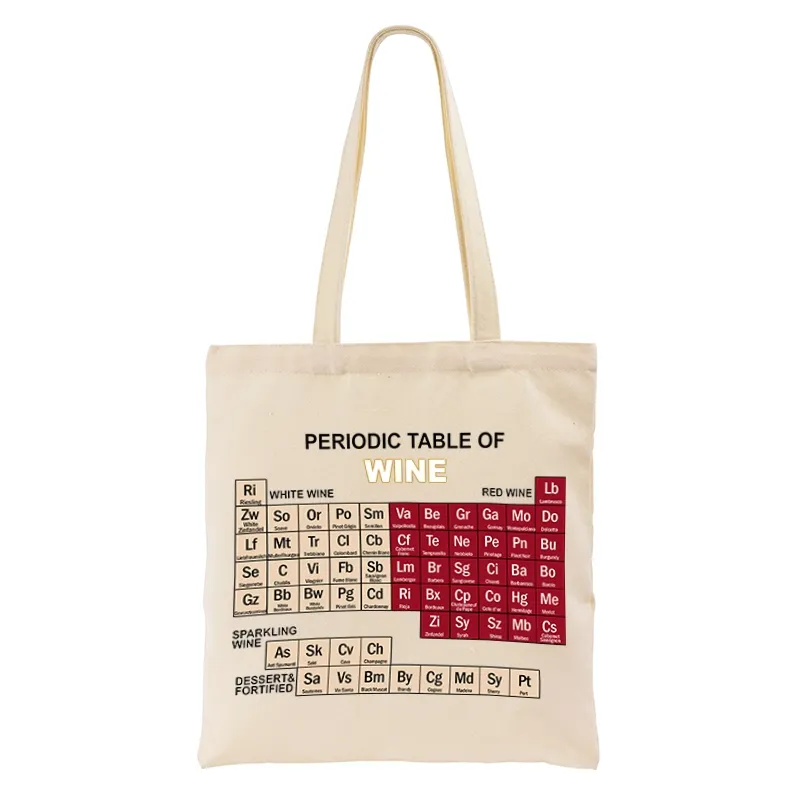 Tokyo-Tiger Table of Elements of Wine Tote Bag
