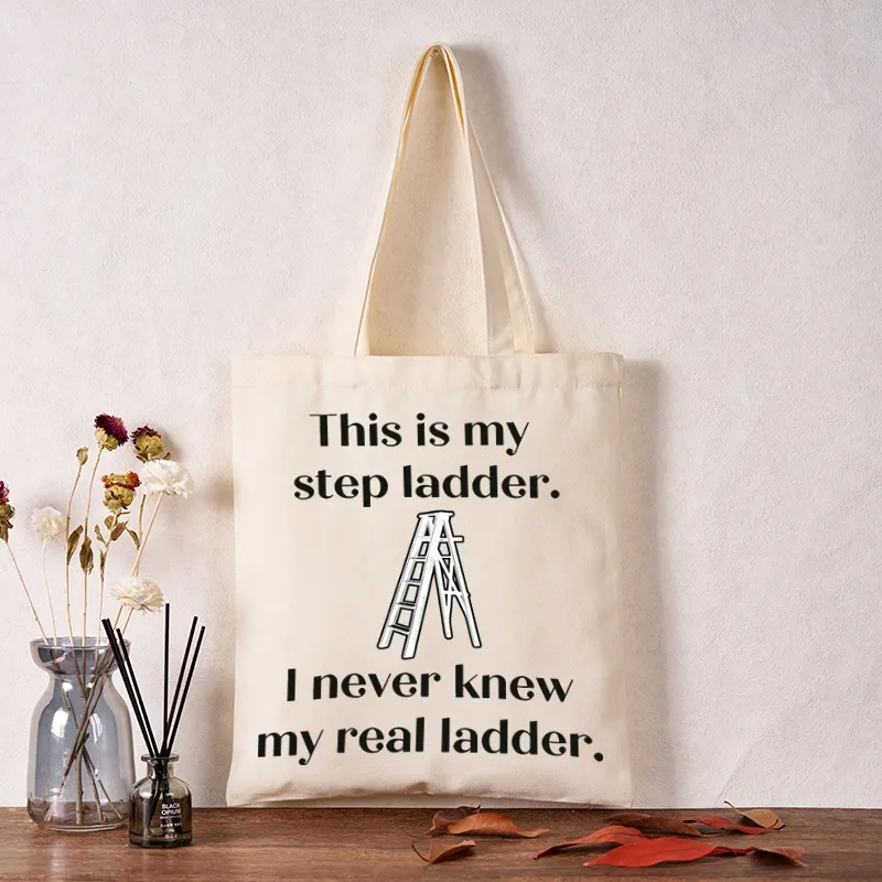 Tokyo-Tiger A Real Ladder Funny Tote Bag