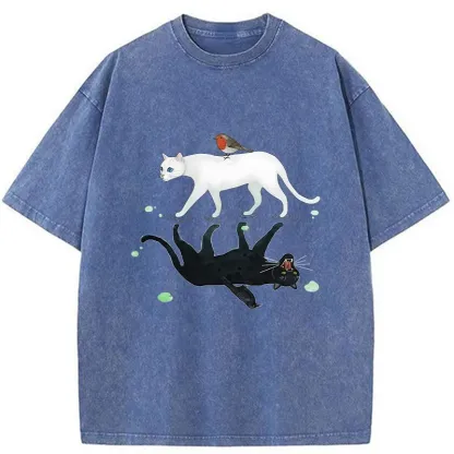 Tokyo-Tiger Opposite Underwater World Washed T-Shirt