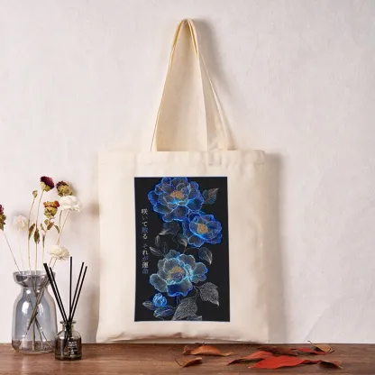 Tokyo-Tiger The Sea Of Flowers In The Darkness Tote Bag