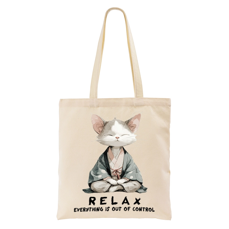 Tokyo-Tiger Zen Cat Relaxation，Everything's Out Of Control Tote Bag