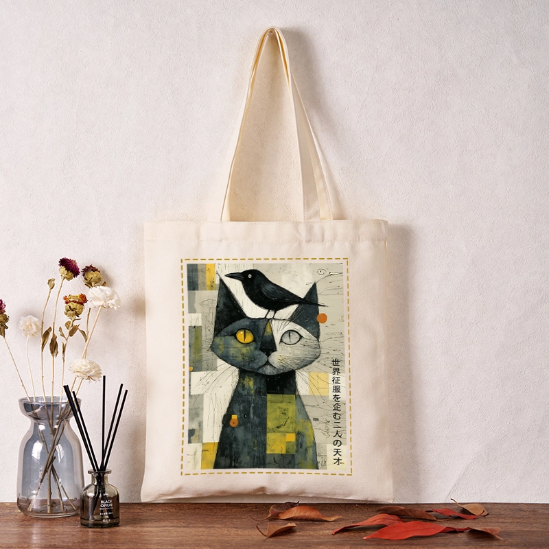 Tokyo-Tiger The Cat And The Crow Are Planning To Rule The World Tote Bag