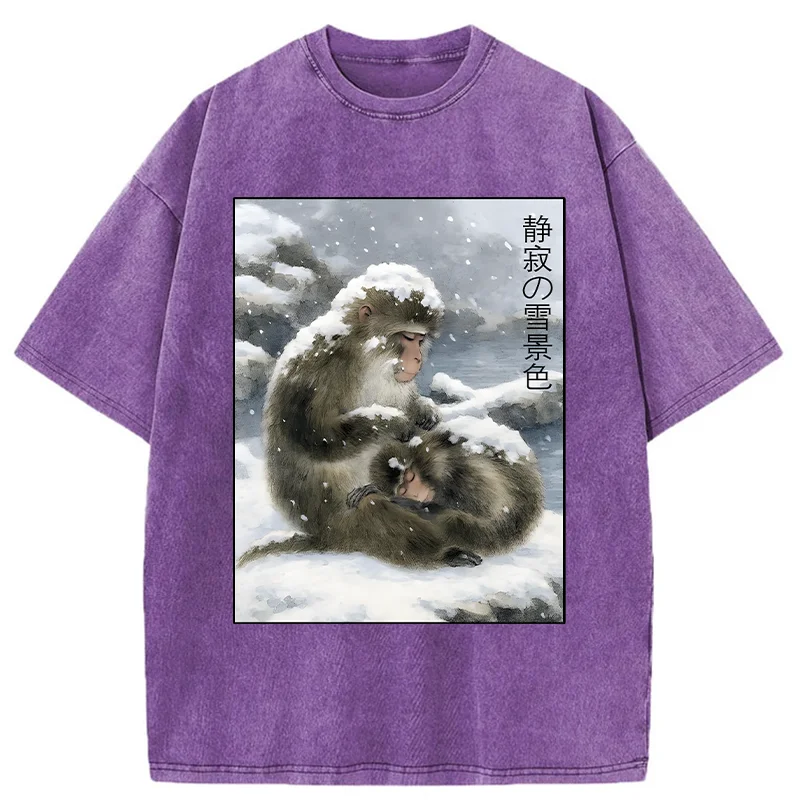 Tokyo-Tiger Silent Snowscape Washed T-Shirt