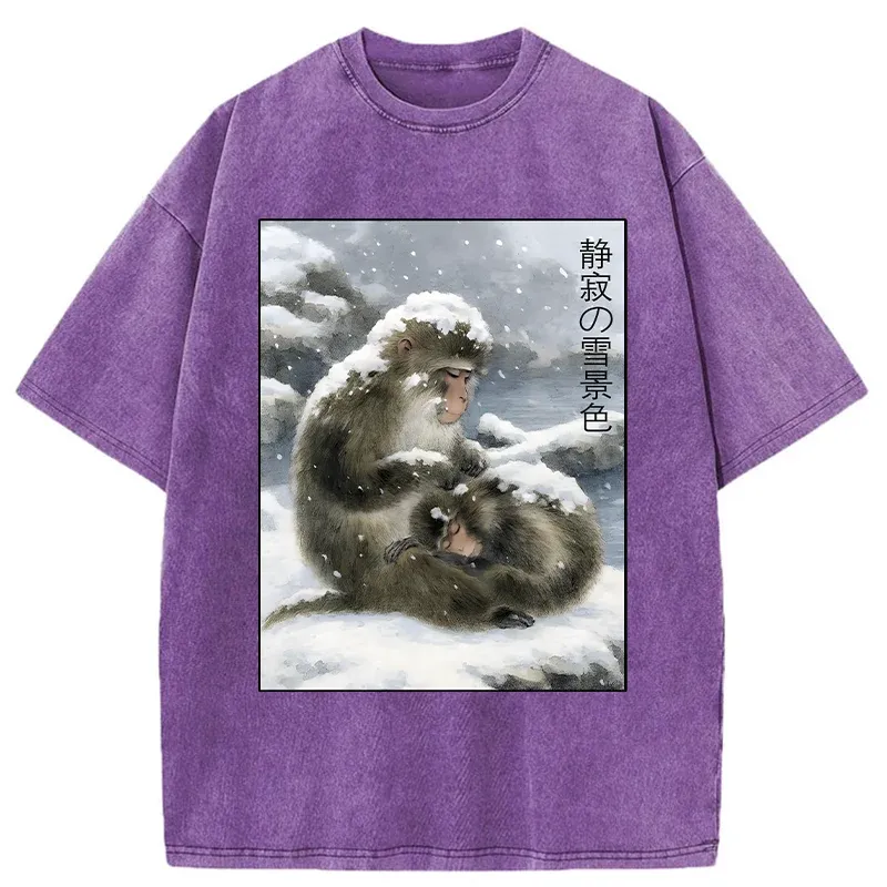 Tokyo-Tiger Silent Snowscape Washed T-Shirt