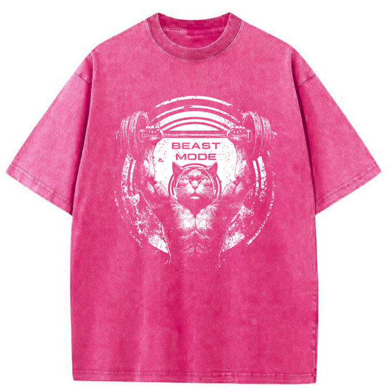 Tokyo-Tiger Beast Mode Work Out Washed T-Shirt