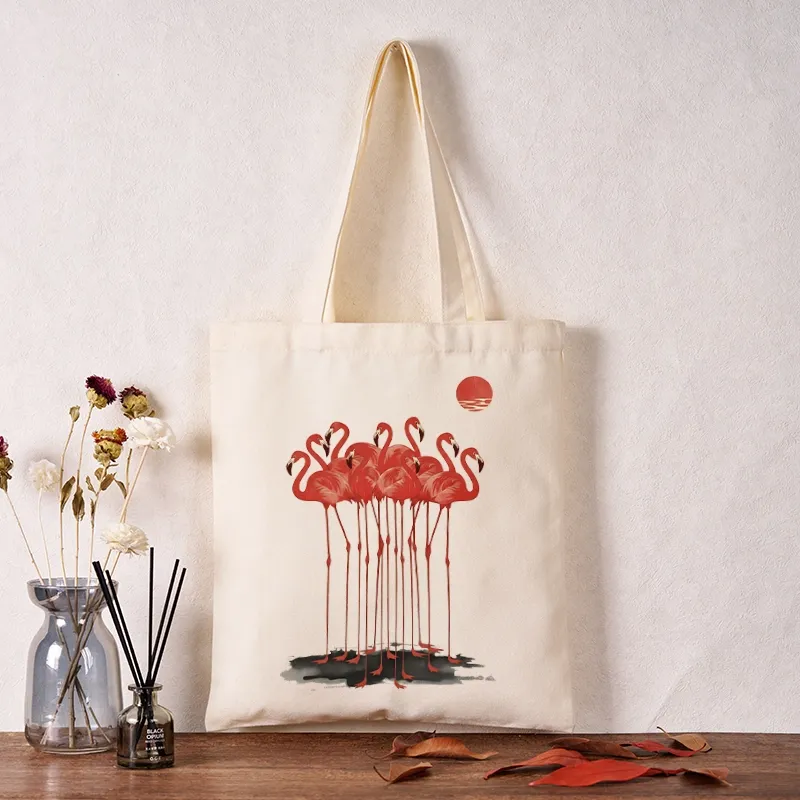 Tokyo-Tiger Flamingos at Dusk Tote Bag