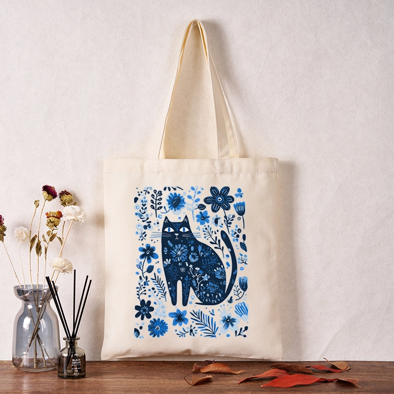 Tokyo-Tiger A Cat Among Flowers Tote Bag