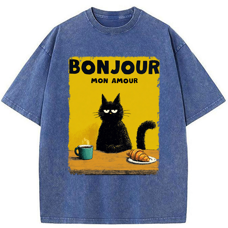 Tokyo-Tiger Bonjour Mon Amour Washed T-Shirt