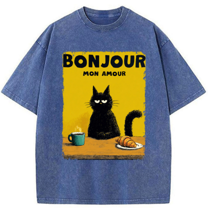 Tokyo-Tiger Bonjour Mon Amour Washed T-Shirt