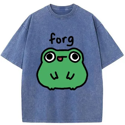 Tokyo-Tiger Stupid Frog Meme Washed T-Shirt