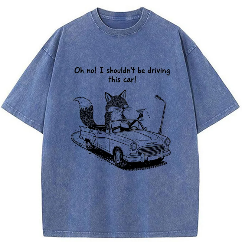 Tokyo-Tiger Elegant Fox Washed T-Shirt