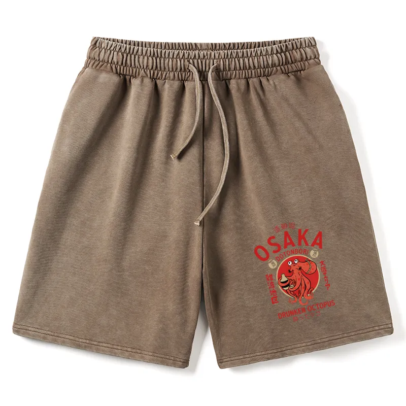 Tokyo-Tiger Drunken Octopus Japan Washed Shorts