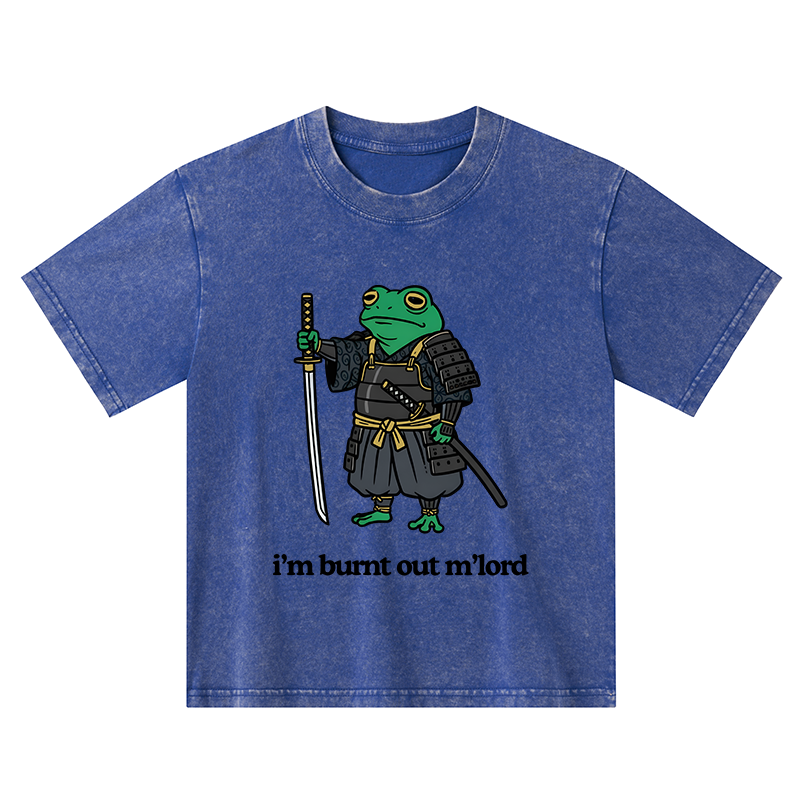 Tokyo-Tiger Tired Frog Kids Washed T-Shirt