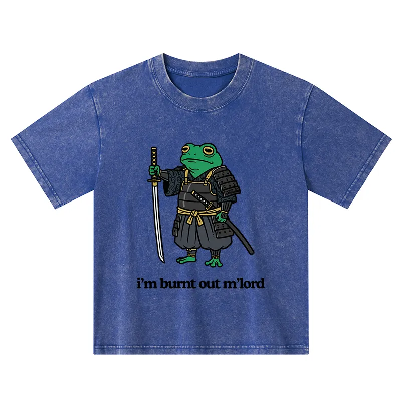 Tokyo-Tiger Tired Frog Kids Washed T-Shirt