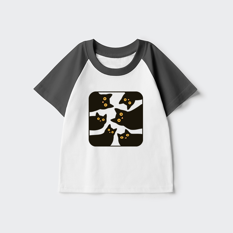 Tokyo-Tiger Cats Are Watching You Kids Raglan T-shirt