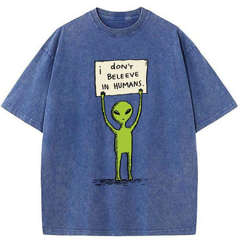 Tokyo-Tiger Certified Human Skeptic Washed T-Shirt