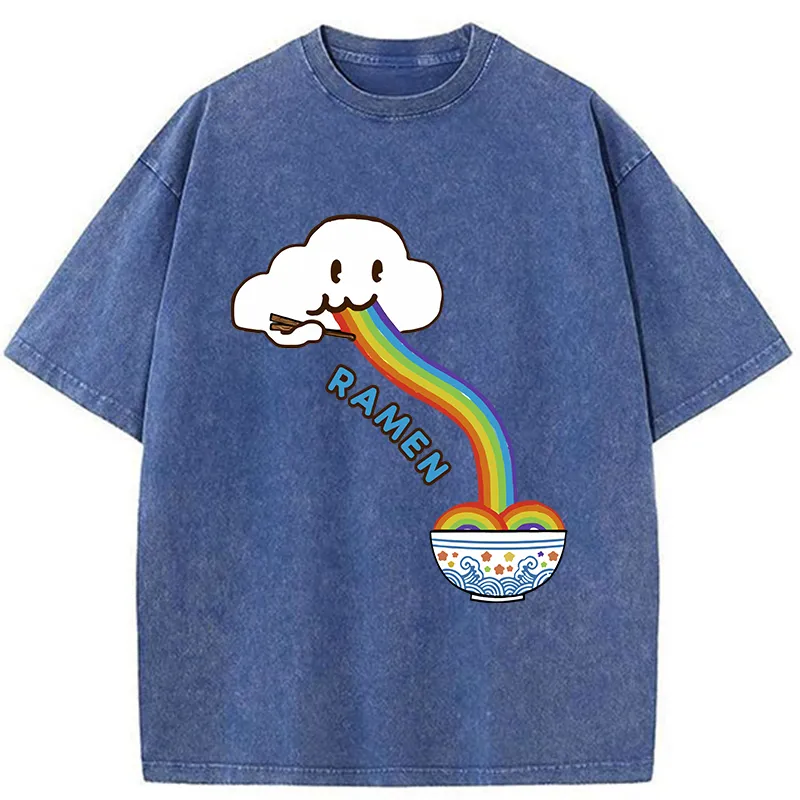 Tokyo-Tiger Rainbow Ramen Washed T-Shirt