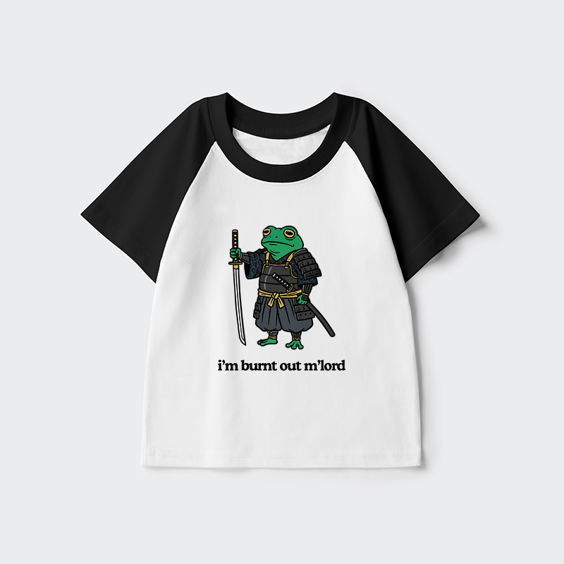 Tokyo-Tiger Tired Frog Kids Raglan T-shirt